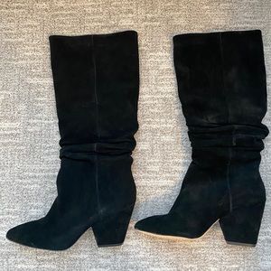 Splendid Slouchy Black Suede Boots